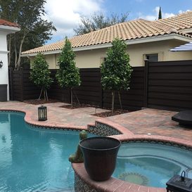 charlotte fencing brown vinyl pool privacy fence